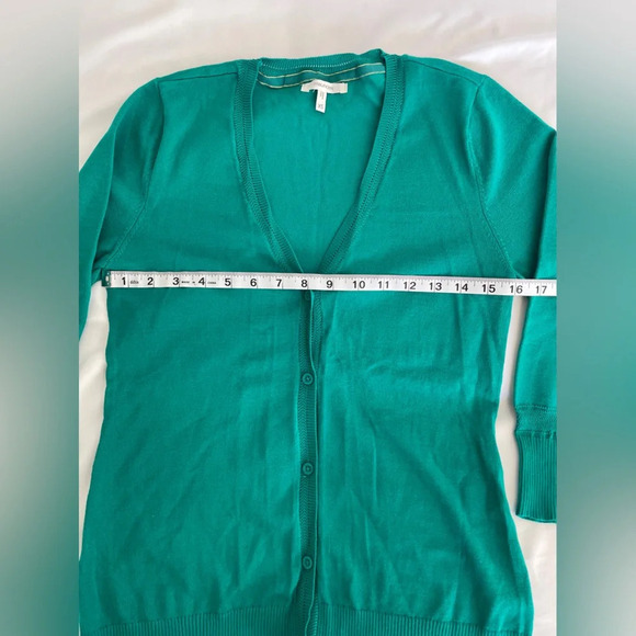 Maurice’s Kelly Green V-Neck 3/4 Sleeve Button Up Cardigan Size XS - Picture 10 of 11